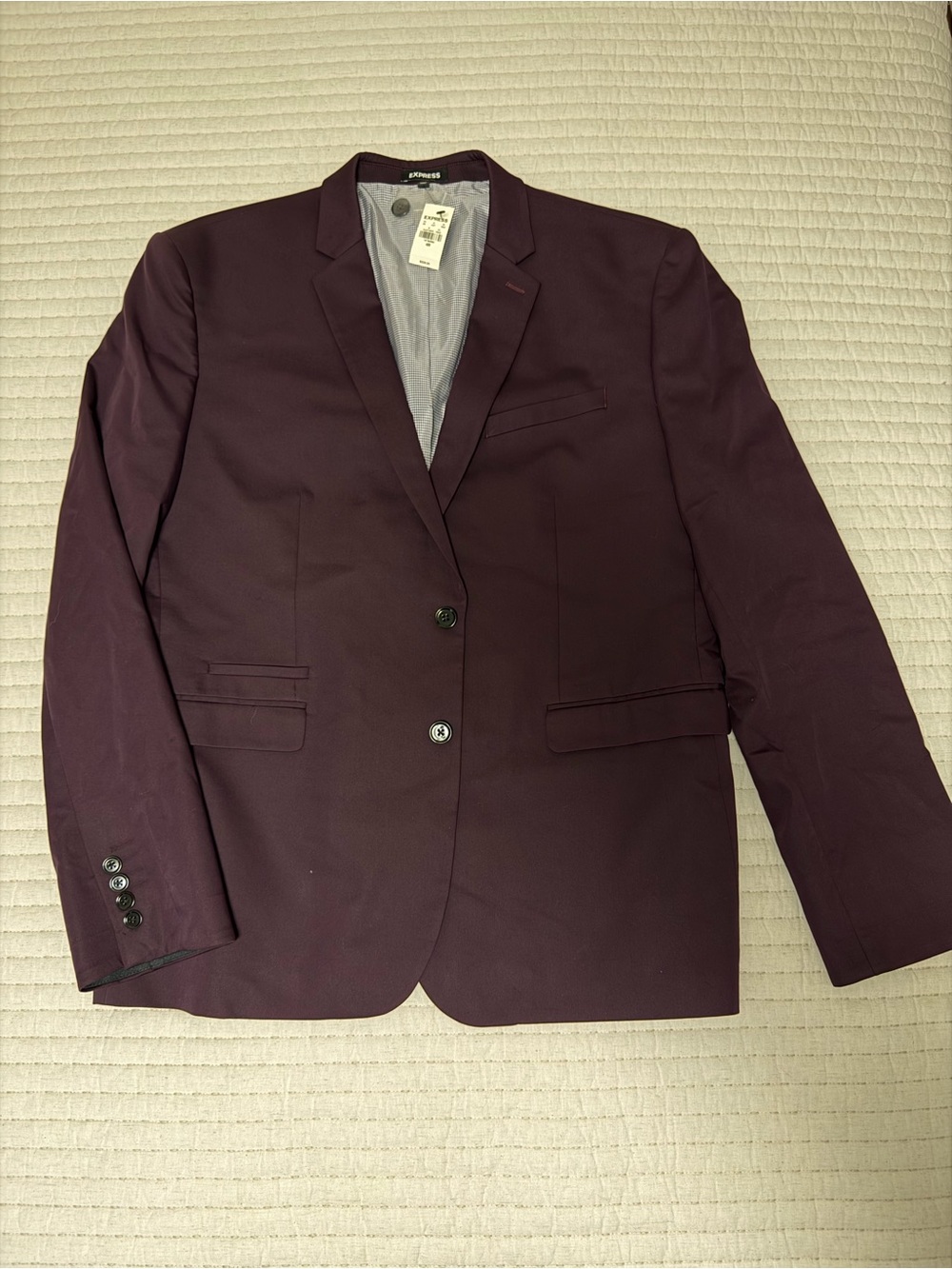 Express Men's Plum Two-Button Sport Coat